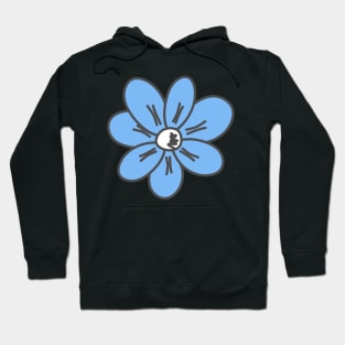 blue flower Hoodie